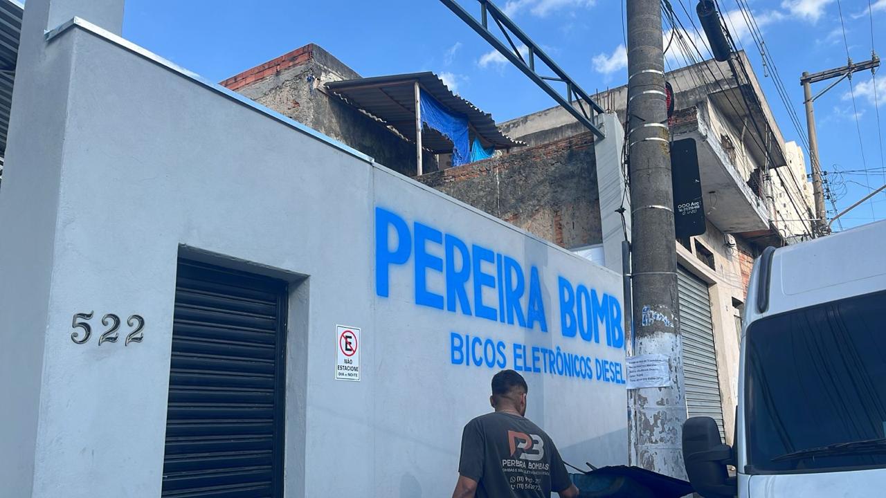 Fachada da Pereira Bombas — Rua Espirito Santo 522, Osasco
